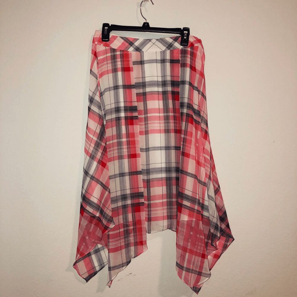 Tommy Hilfiger Plaid Handkerchief doble layer Skirt size 8